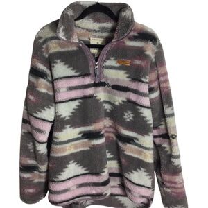 Simply Southern Turtle Fleece Quarter Zip Pullover Sweater size XL